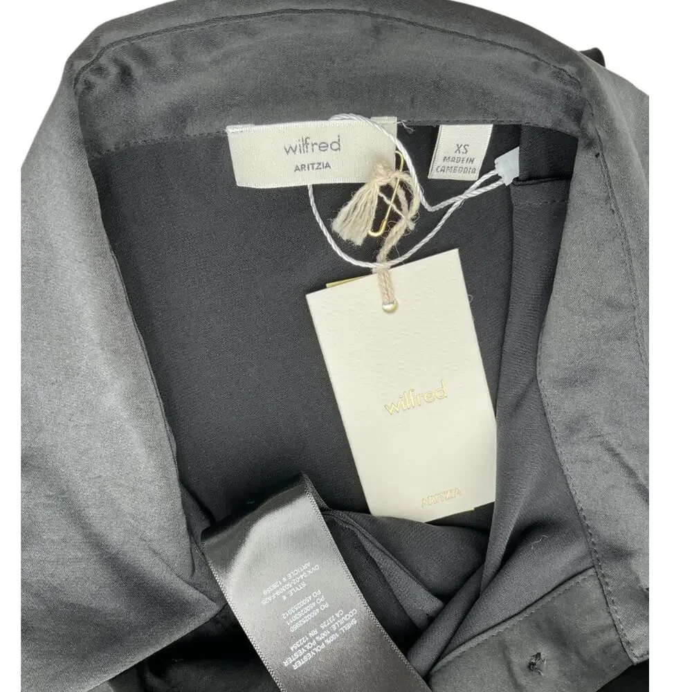 Wilfred Sleek Black Baker Blouse Size XS